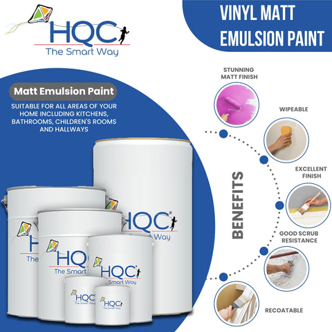 10L - 20L HQC Vinyl Matt Emulsion Paint - PaintOutlet.co.uk