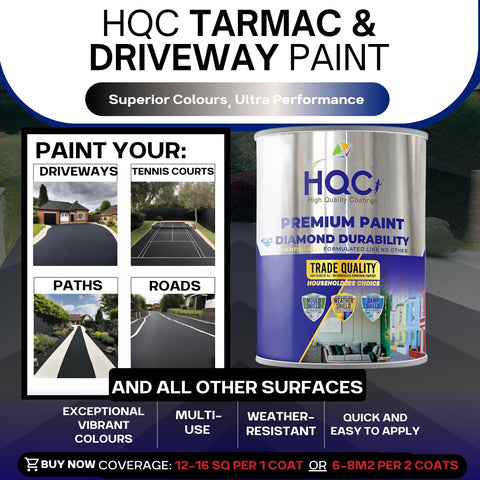 HQC Tarmac, Tennis Court, Driveway Reviver/Restoring Paint - PaintOutlet.co.uk